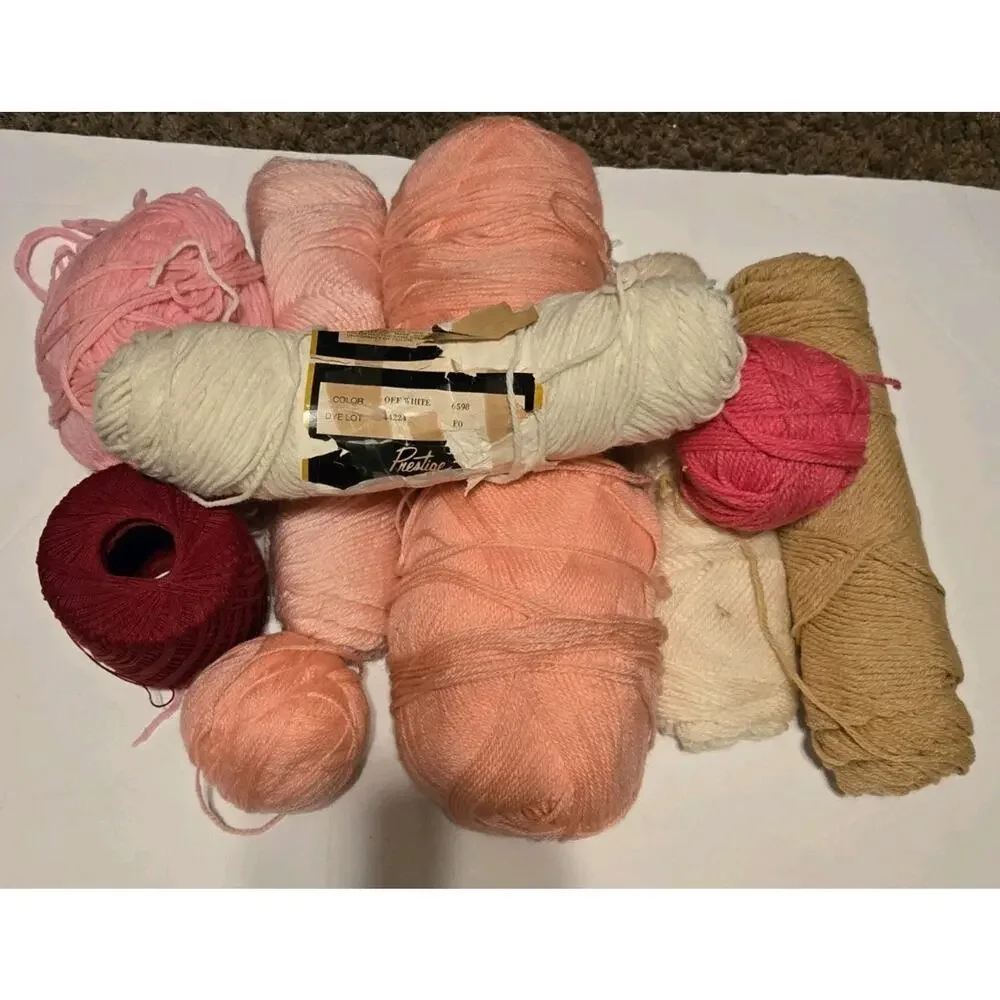 Mixed Bulk Lot of Yarn, Red Heart, Caron, Lion and More